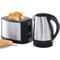 Robert Dyas Daewoo Stainless Steel Kettle And Toaster Set
