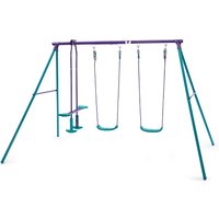 Plum Jupiter Double Swing And Glider Set - Purple/Teal