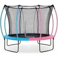 Plum 10ft Springsafe Trampoline And Enclosure - Flamingo Pink Or Tropic Turquoise