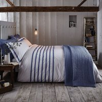 Bianca Cotton Soft Chambray Double Bed Set - Blue