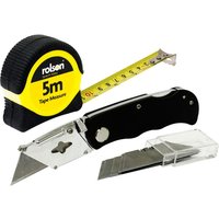 Rolson Tape Measure And Folding Pocket Knife