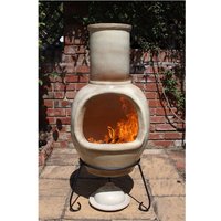 Gardeco Extra-Large Asteria AFC Chiminea - Light Brown