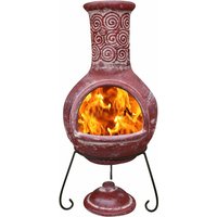 Gardeco Extra-Large Espiral Mexican Chiminea - Red