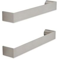IT Kitchens Brushed Nickel Effect Square Bar Cabinet Handle Pack Of 2