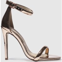 Missguided Rose Gold Strap Barely There High Heels