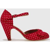 Schuh Red Salsa Polka Dots Low Heels