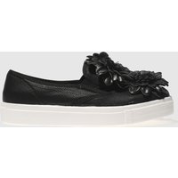 Schuh Black Awesome Flowers Flats