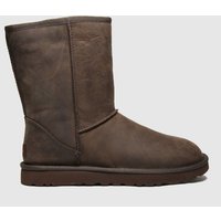 Ugg Dark Brown Classic Short Ii Leather Boots