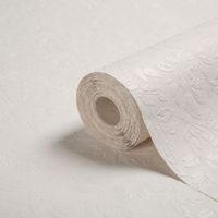 Graham & Brown Superfresco White Leaf Effect Paintable Wallpaper
