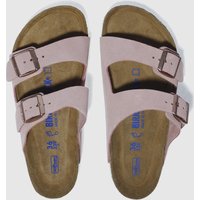 Birkenstock Pale Pink Arizona Soft Footbed Suede Sandals