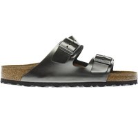 Birkenstock Pewter Arizona Soft Footbed Metallic Sandals