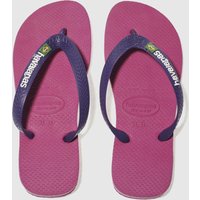 Havaianas Pink Brasil Logo Sandals