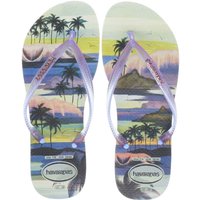 Havaianas Mint Green & Purple Slim Paisage Sandals