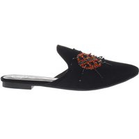 Missguided Black Embroidered Ladybird Mule Sandals