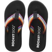 Rocket Dog Black Spotlight Rainbow Sandals