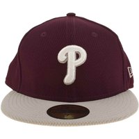 New Era Burgundy Phillies Diamond Era 59fifty Adults Hats