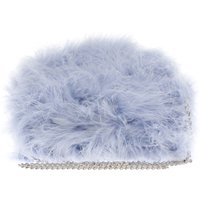 Missguided Light Blue Feather Clutch Bag Bags