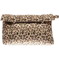 Missguided Beige & Brown Roll Top Clutch Bags