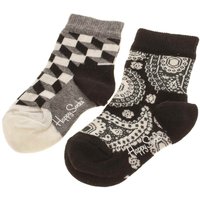 Happy Socks Black & White Kids 2 Pack Socks