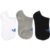 Adidas Black & Grey Kids Trefoil Liner 3 Pack Socks