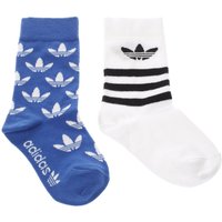 Adidas Blue & White Kids T-crew Sock 2 Pack Socks