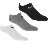 Nike White & Black Lightweight No Show 3 Pack Socks