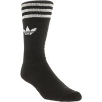 Adidas Black & White Solid Crew 3 Pack Socks
