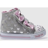 Skechers Silver Twinkle Toes Doodle Girls Toddler