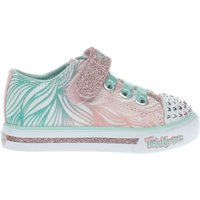 Skechers Pink & Mint Green Twinkle Toes Sparkle Girls Toddler