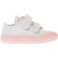 Converse White & Pink Chuck Taylor Ii Ox Girls Toddler