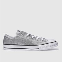 Converse Silver All Star Ox Glitter Girls Youth