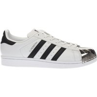 Adidas White & Silver Superstar 80s Metal Toe Trainers