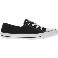 Converse Black & White Coral Canvas Ox Trainers