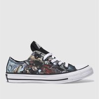 Converse Black & Red All Star Batgirl Ox Trainers