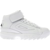 Fila White D/2 Mid Trainers