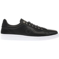 Fred Perry Black & White B721 Satin Trainers