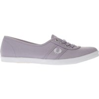 Fred Perry Lilac Aubrey Twill Trainers