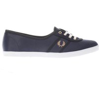 Fred Perry Navy & White Aubrey Trainers