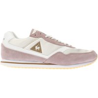Le Coq Sportif White & Pink Louise Suede Trainers