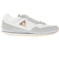Le Coq Sportif White & Grey Louise Suede Trainers