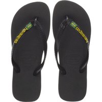 Havaianas Black Brasil Logo Sandals
