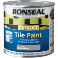 Ronseal Tile Paints Grey High Gloss Tile Paint0.25L