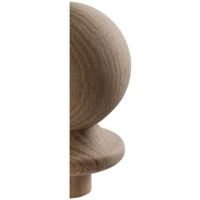 Oak Half Ball Newel Cap (L)135mm (H)95mm (W)82mm