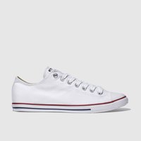 Converse White & Red Lean Ox Trainers