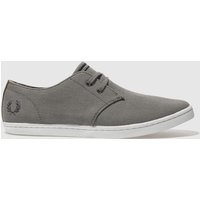 Fred Perry Grey Byron Low Twill Trainers