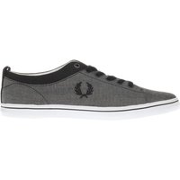 Fred Perry Grey & Black Hallam Trainers