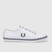 Fred Perry White & Navy Kingston Leather Trainers