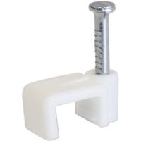 Corelectric White 0.8mm Cable Clips Pack Of 20