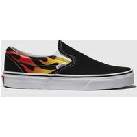 Vans Black & Red Classic Slip-on Flame Trainers