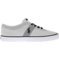 Polo Ralph Lauren White & Navy Halford Ii Trainers